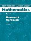 Book cover of Scott Foresman-Addison Wesley Mathematics: Homework Workbook (Grade #4)