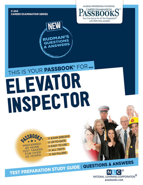 Book cover of Elevator Inspector: Passbooks Study Guide (Career Examination Series: C-244)