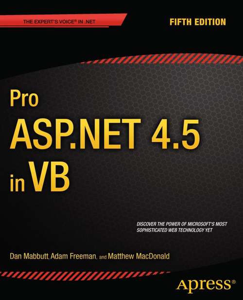 Book cover of Pro ASP.NET 4.5 in VB