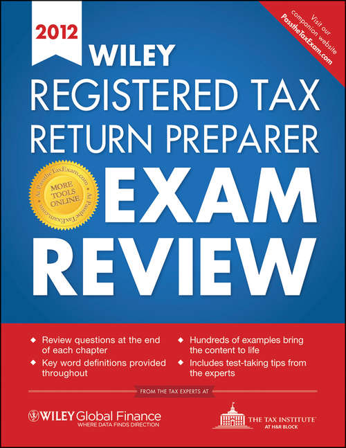 Book cover of Wiley Registered Tax Return Preparer Exam Review 2012
