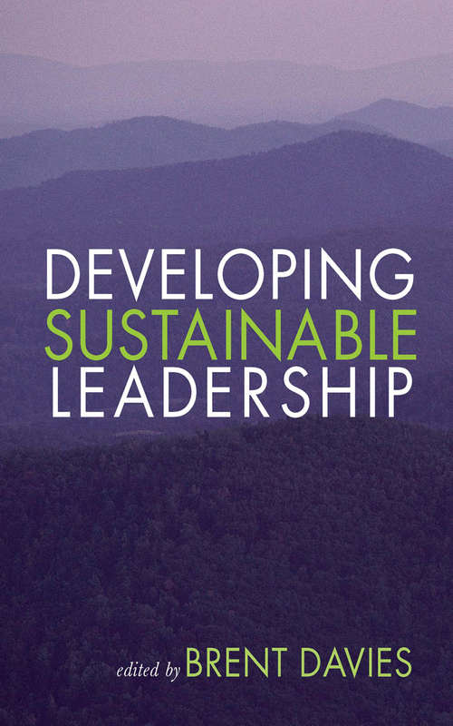 Book cover of Developing Sustainable Leadership