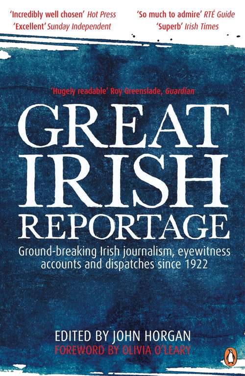 Book cover of Great Irish Reportage