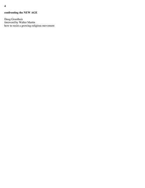 Book cover of Confronting The New Age: How To Resist A Growing Religious Movement