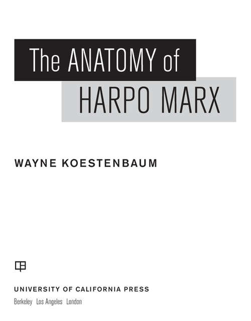 Book cover of The Anatomy of Harpo Marx