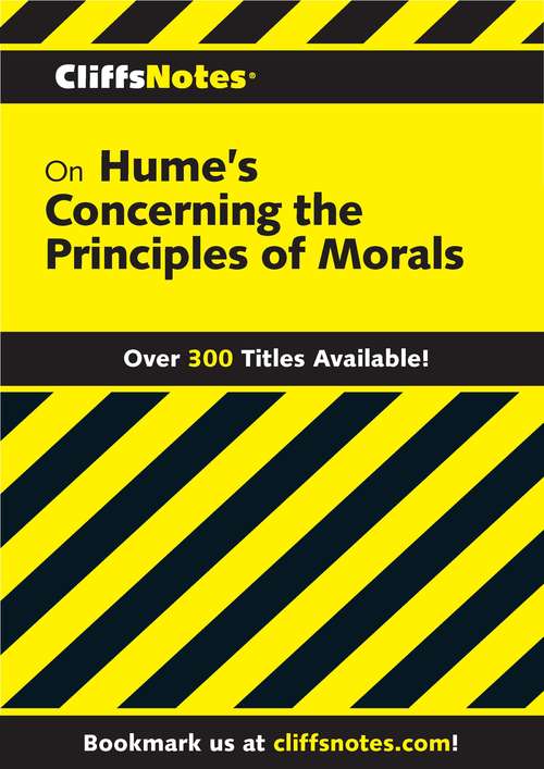 Book cover of CliffsNotes on Hume's Concerning Principles of Morals