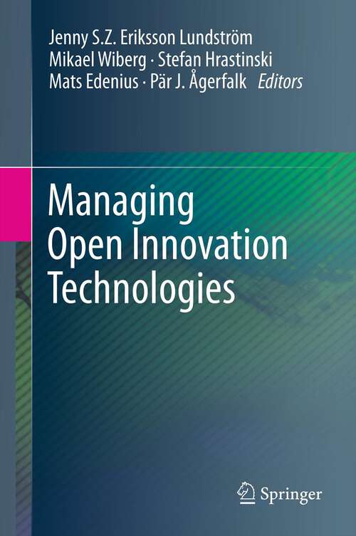 Book cover of Managing Open Innovation Technologies