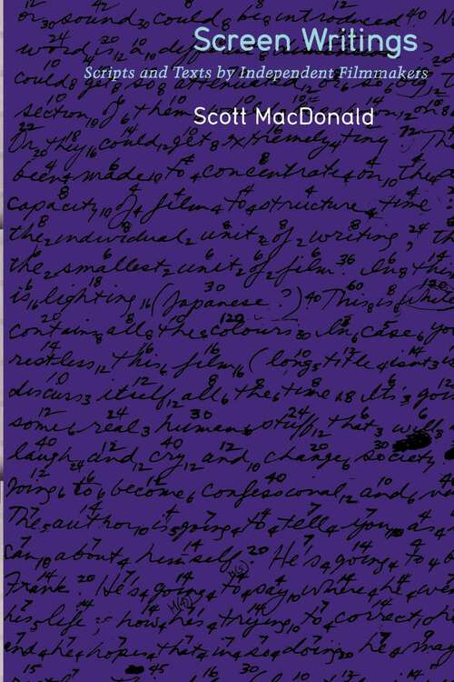 Book cover of Screen Writings: Texts and Scripts from Independent Films