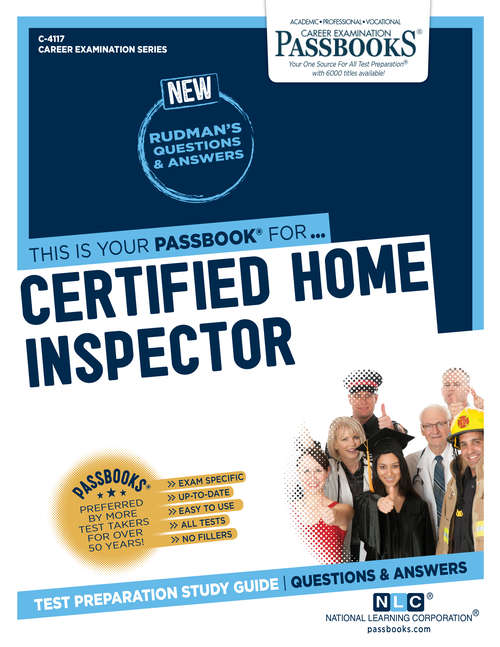 Book cover of Certified Home Inspector: Passbooks Study Guide (Career Examination Series)