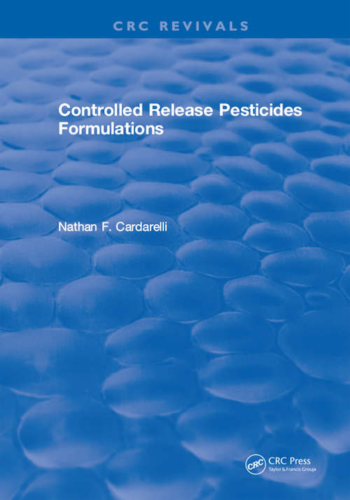Book cover of Controlled Release Pesticides Formulations