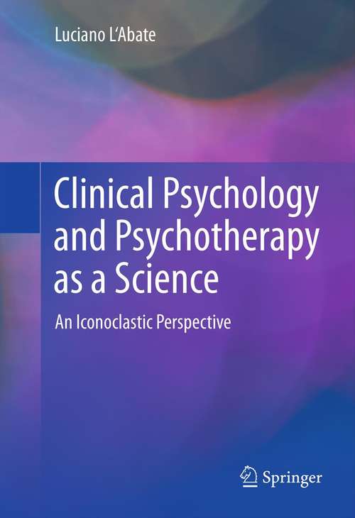 Book cover of Clinical Psychology and Psychotherapy as a Science