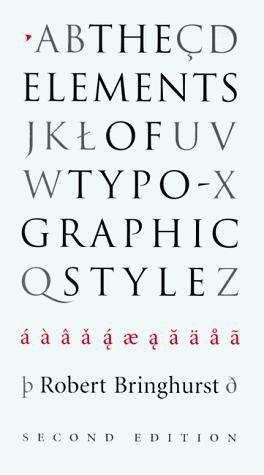Book cover of The Elements of Typographic Style (2nd edition)