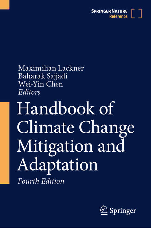 Book cover of Handbook of Climate Change Mitigation and Adaptation (Fourth Edition 2025)