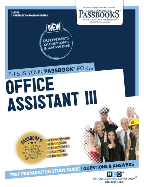 Book cover of Office Assistant III: Passbooks Study Guide (Career Examination Series)