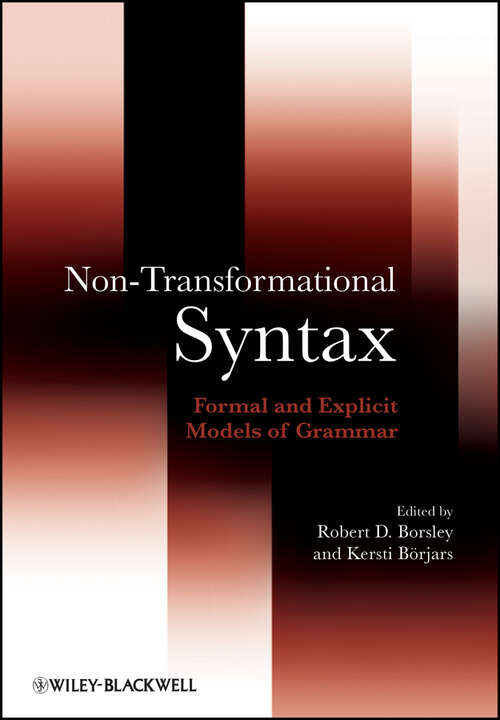 Book cover of Non-Transformational Syntax: Formal and Explicit Models of Grammar