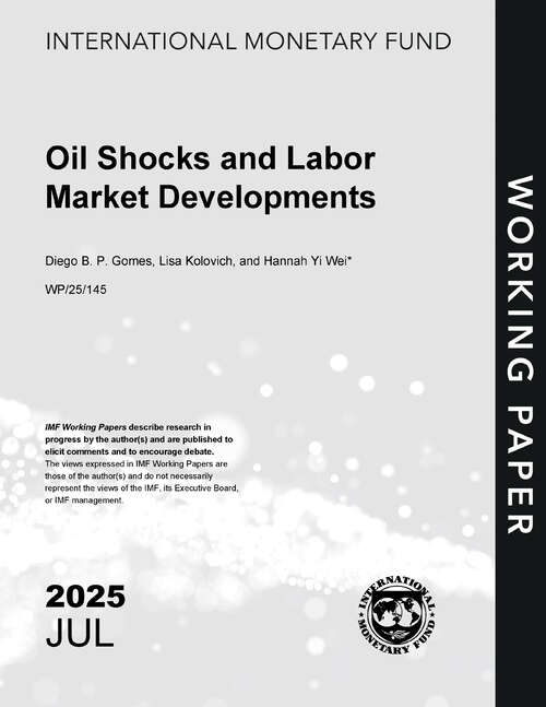 Book cover of Oil Shocks and Labor Market Developments