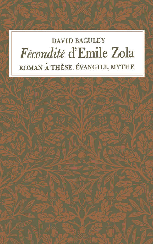 Book cover of Fecondite d'Emile Zola