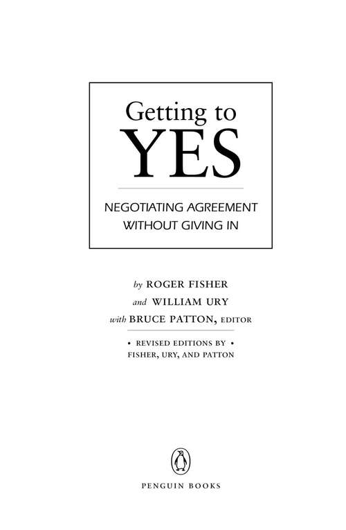 Book cover of Getting to Yes