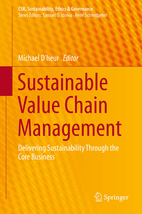 Book cover of Sustainable Value Chain Management