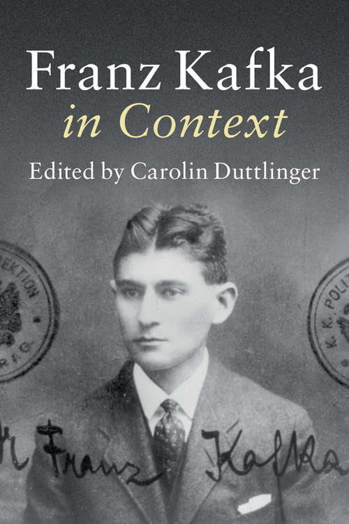 Book cover of Franz Kafka in Context