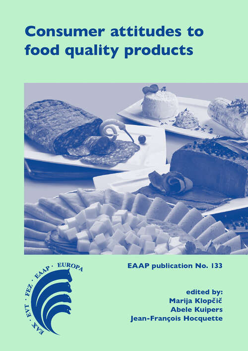 Book cover of Consumer attitudes to food quality products