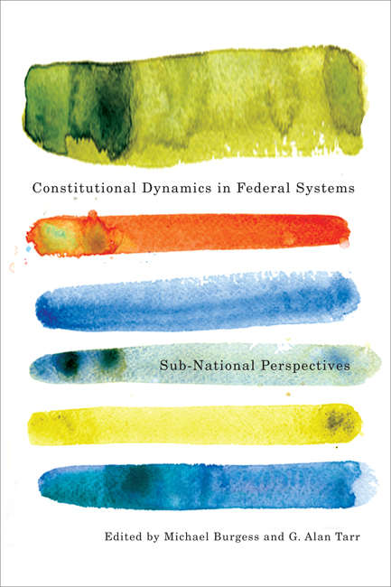 Book cover of Constitutional Dynamics in Federal Systems