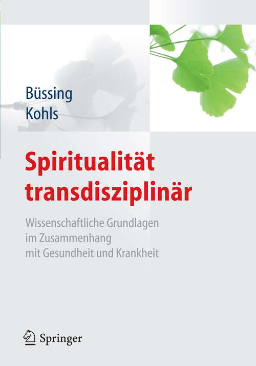 Book cover of Spiritualität transdisziplinär