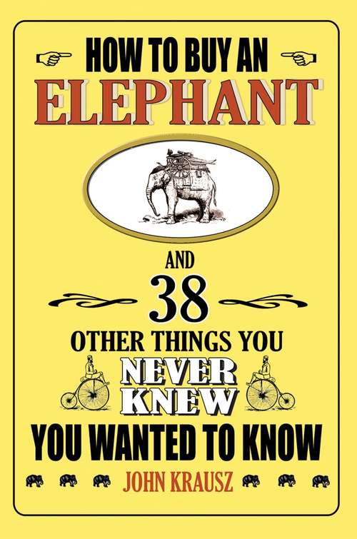 Book cover of How to Buy an Elephant and 38 Other Things You Never Knew You Wanted to Know