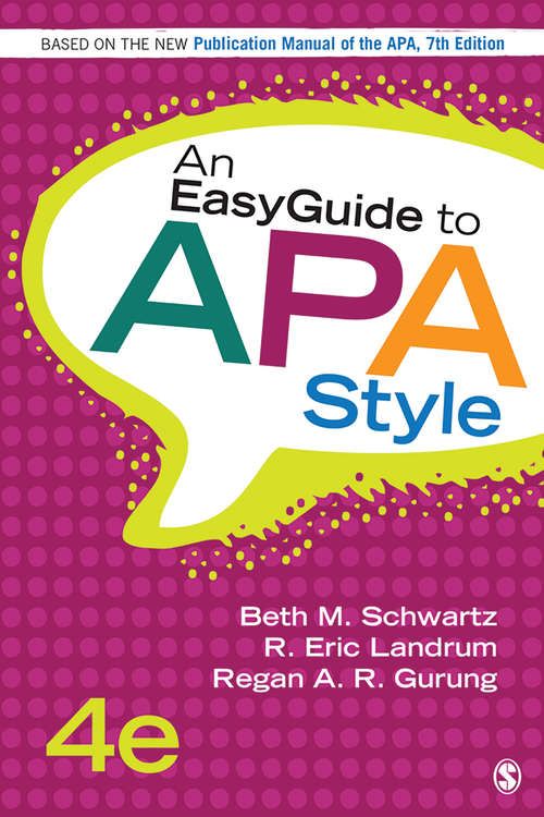 An EasyGuide to APA Style: Francis: Statlab Online 2. 0 Student Slim Pack + Schwartz: An Easyguide To Apa Style 3e (Easyguide Ser.)