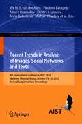 Recent Trends in Analysis of Images, Social Networks and Texts: 9th International Conference, AIST 2020, Skolkovo, Moscow, Russia, October 15–16, 2020 Revised Supplementary Proceedings (Communications in Computer and Information Science #1357)