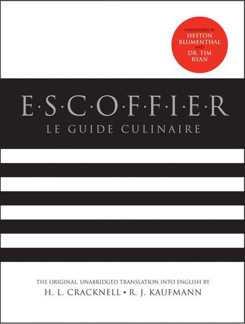 Book cover of Escoffier Le Guide Culinaire Fifth edition