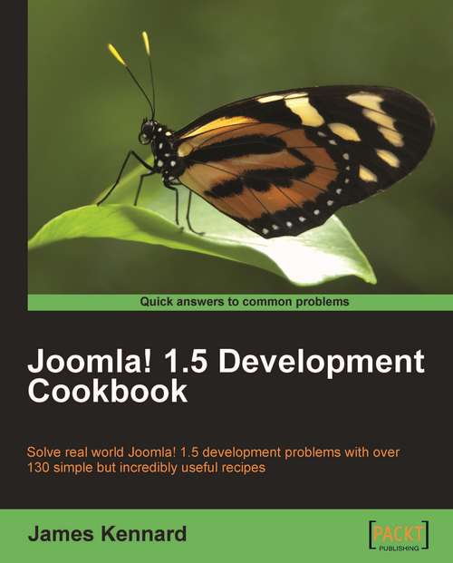 Book cover of Joomla! 1.5 Development Cookbook