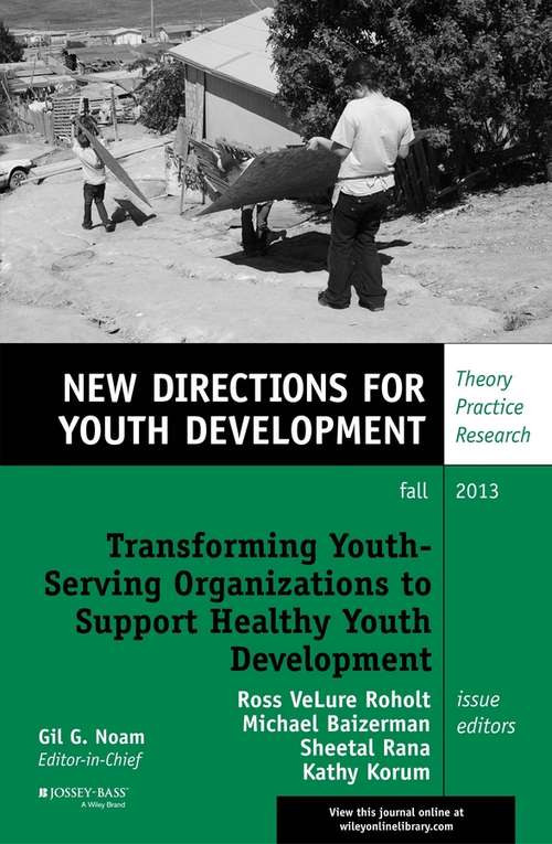Transforming Youth Serving Organizations to Support Healthy Youth Development: New Directions for Youth Development, Number 139 (J-B MHS Single Issue Mental Health Services)