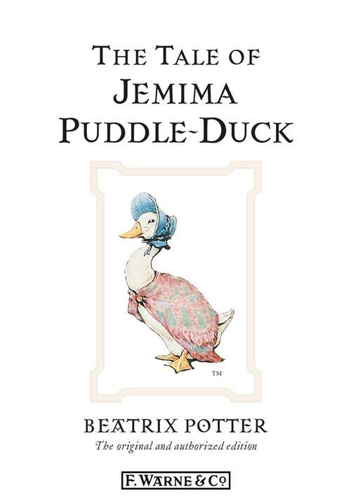 Book cover of The Tale of Jemima Puddle-Duck (Beatrix Potter Originals)