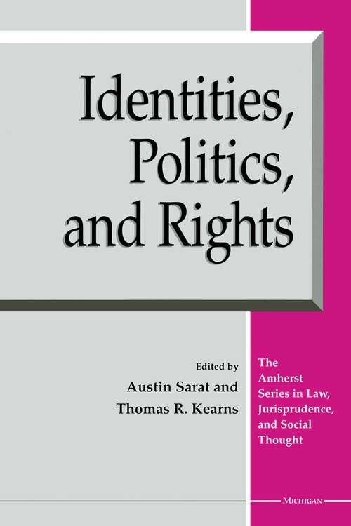 Book cover of Identities, Politics, and Rights