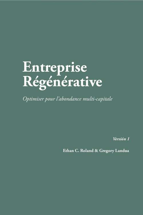 Book cover of Entreprise Régénérative