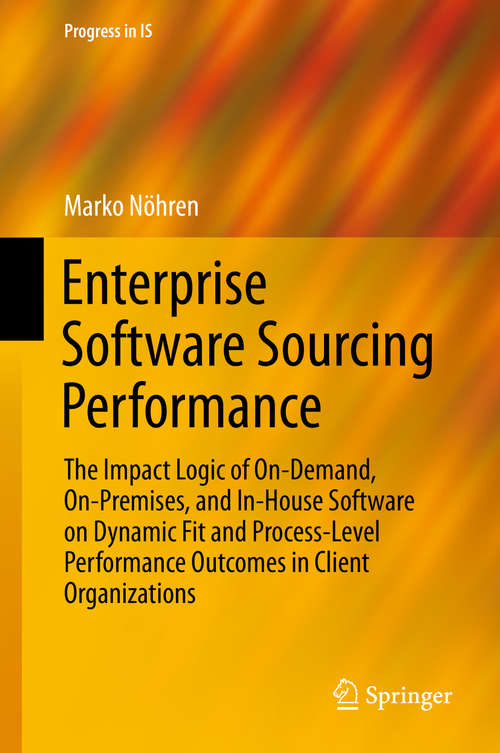 Book cover of Enterprise Software Sourcing Performance