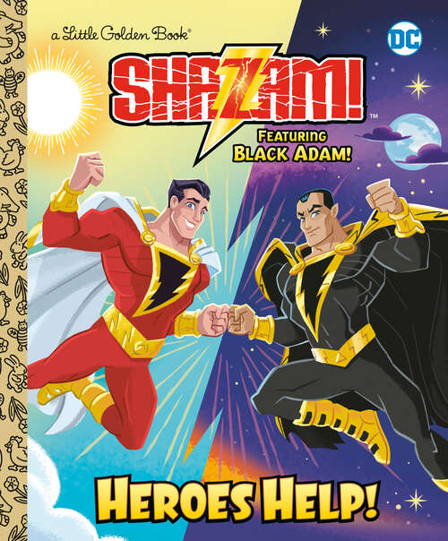 Book cover of Heroes Help!: Featuring Black Adam! (Little Golden Book)