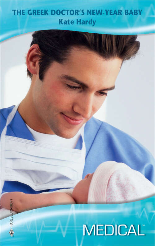 Book cover of The Greek Doctor's New-Year Baby (The London Victoria #1)
