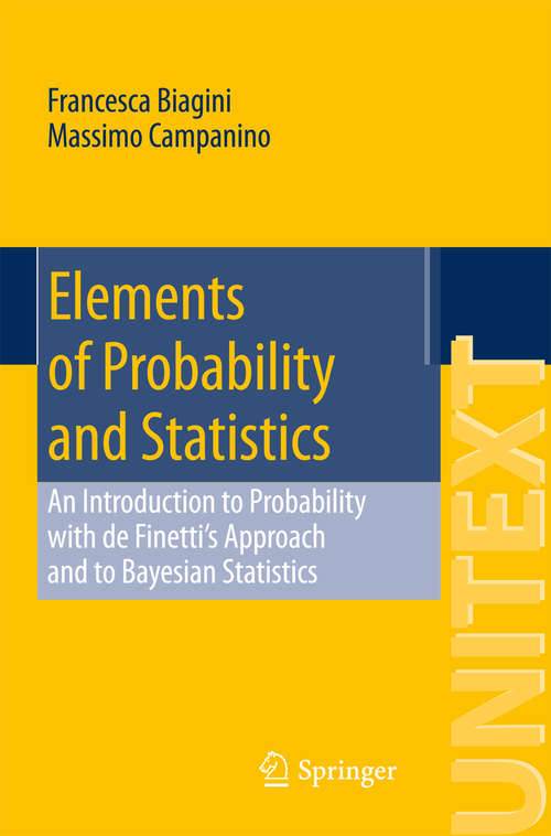 Book cover of Elements of Probability and Statistics