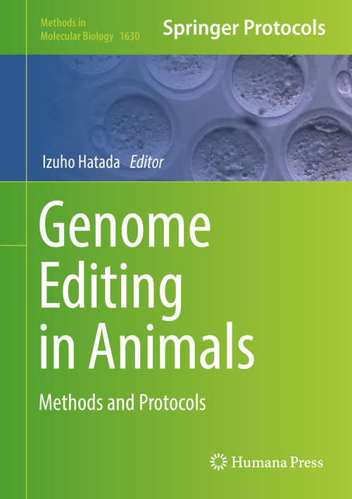 Book cover of Genome Editing in Animals