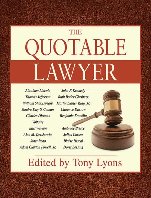 Book cover of The Quotable Lawyer