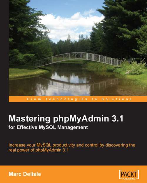 Book cover of Mastering phpMyAdmin 3.1 for Effective MySQL Management