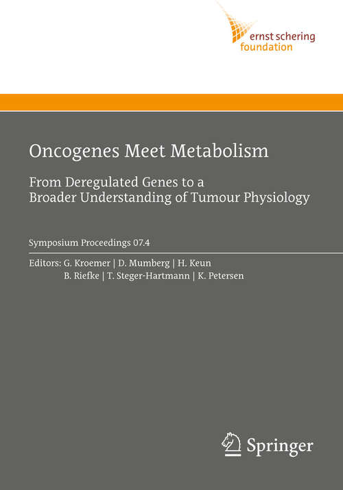 Book cover of Oncogenes Meet Metabolism