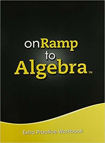 Book cover of OnRamp to Algebra: Extra Practice Workbook (Grade 7-9)