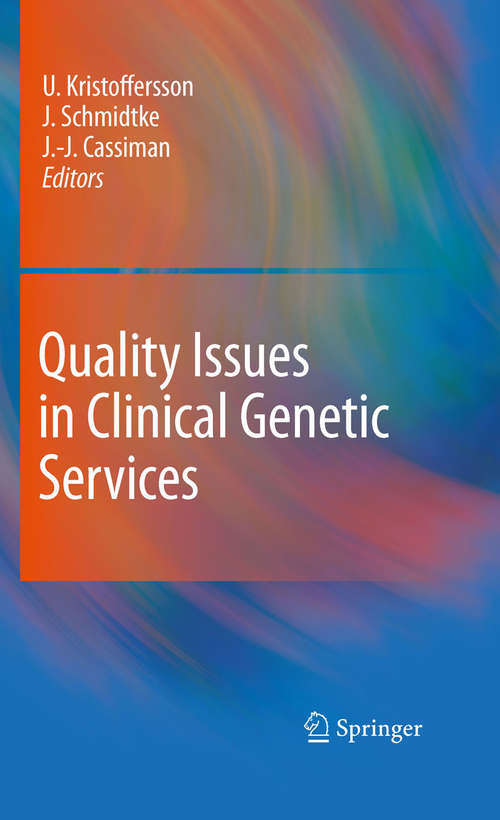 Book cover of Quality Issues in Clinical Genetic Services