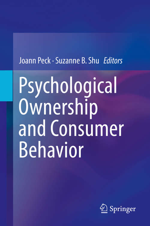 Book cover of Psychological Ownership and Consumer Behavior