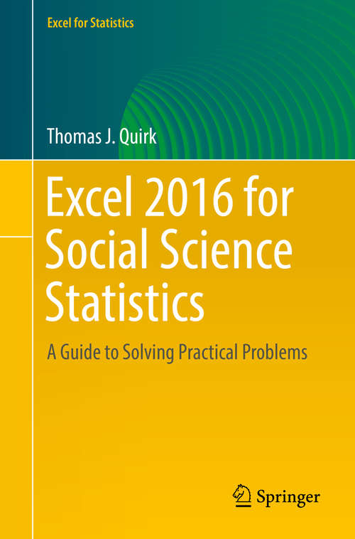 Excel 2016 for Social Science Statistics