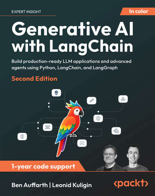 Book cover of Generative AI with LangChain: Build production ready LLM applications and advanced agents using Python and LangGraph
