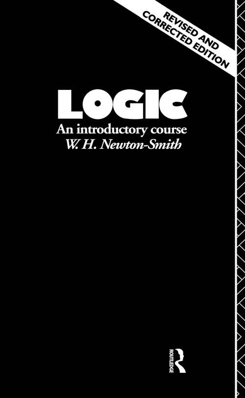 Book cover of Logic: An Introductory Course