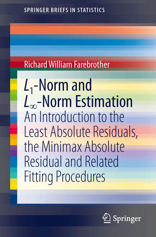 Book cover of L1-Norm and L∞-Norm Estimation